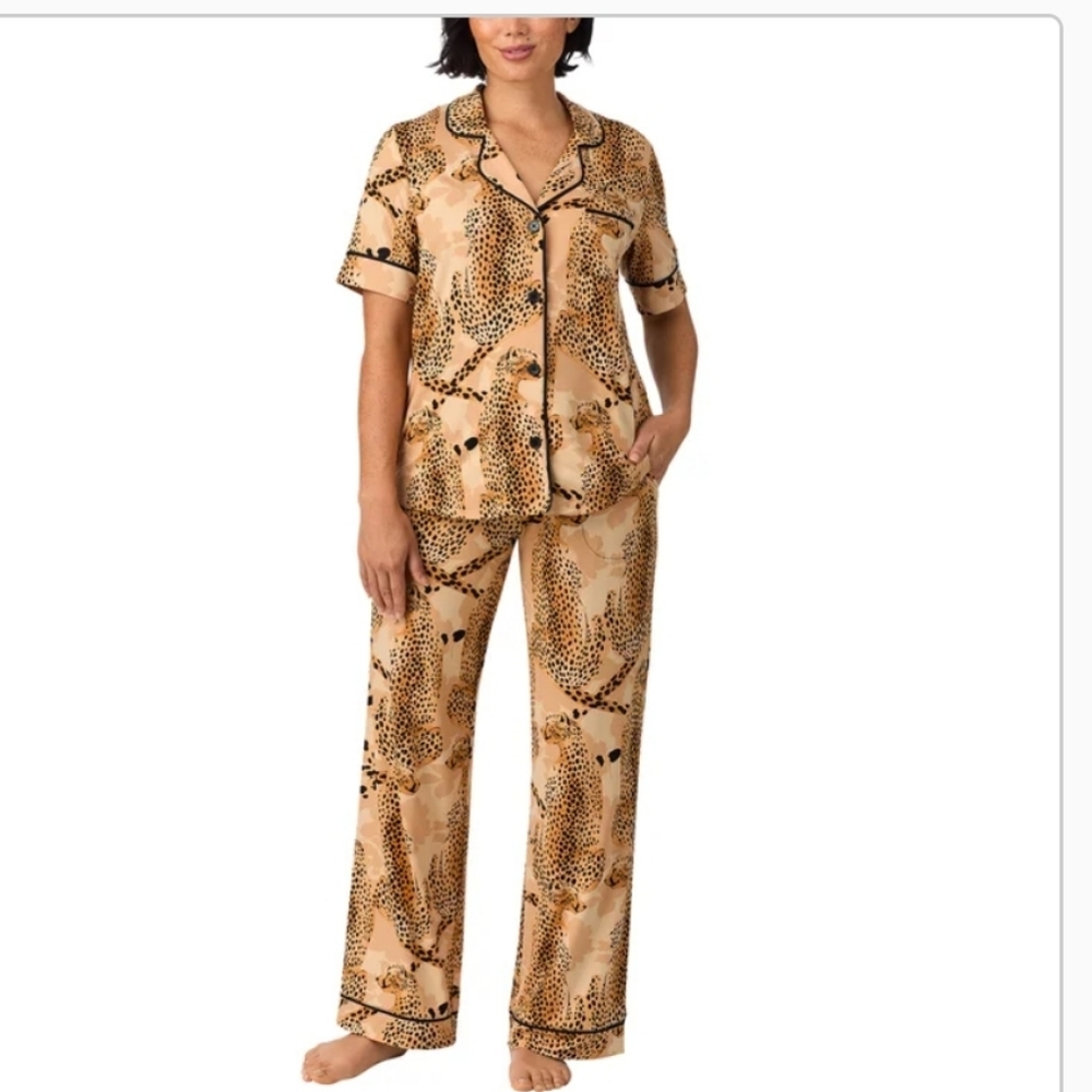 (Ew) Room Servicev Ladies Notch Collar Pajama Set